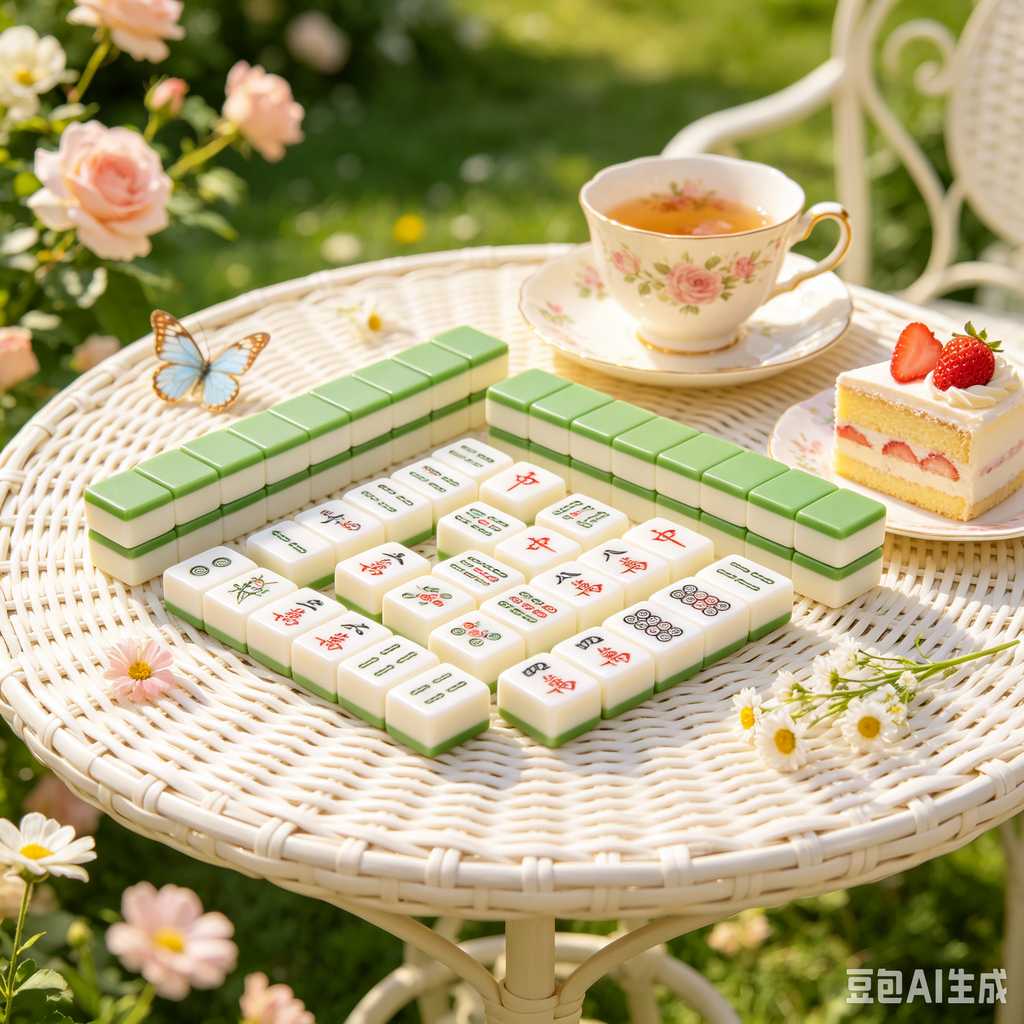 modern text mahjong tiles